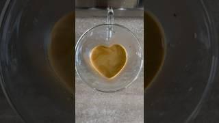 Heart-ception - Heart latte art in a heart shaped espresso glass #short #espresso #latte