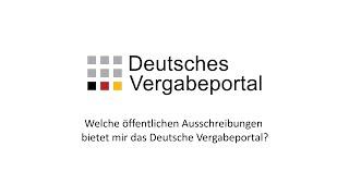 DTVP - öffentliche Ausschreibungen auf dem Deutschen Vergabeportal DTVP