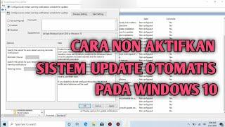 how to disable the automatic update system on Windows 10
