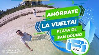  AHÓRRATE LA VUELTA A LA   PLAYA DE SAN BRUNO YUCATÁN  A 140 M DE  CAYO  COCO  Video 360° 4K 