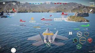 Warships Mobile 2 : F-22 RAPTOR premium strike fighter gameplay