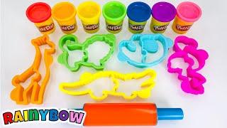 Create Animals with Play Doh Molds