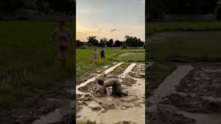 Baby Gets Caught Playing in the Mud #comedy #martialarts #couple #comedyshorts
