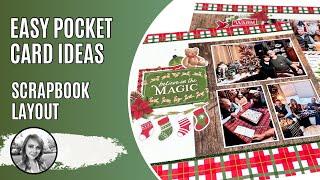 Ideas For Scrapbooking Pocket Cards on a 12x12 Layout