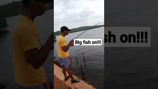 big fish on! by young boy/ fisherman #indian #angler #fishing