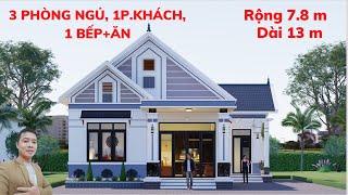 Nhà Cấp 4 Mái Thái Chữ L Đẹp Hiện Đại, 3 Phòng Ngủ, Tại Hưng Yên Năm 2023 | Nhà Đẹp Bách Hợp