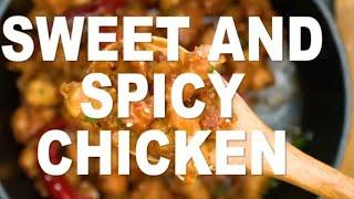 sweet and spicy chicken/by cooking door