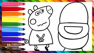 Dessiner et Colorier Peppa Pig Qui a Besoin de Faire Pipi  Dessins Pour Enfants