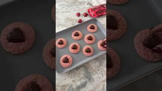 Strawberry Crinkle Cookies  #baking #dessert