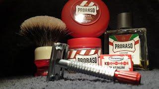 GSC Red Tip Tribute Razor - Proraso Red - AP Shave Co. Gelousy Brush
