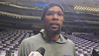 SUNS MORNING SHOOT AROUND AT AA CENTER & KEVIN DURANT ABOUT TONIGHTS GAME VS LUKA, KYRIE & MAVERICKS