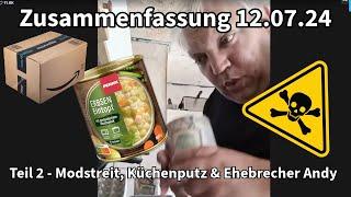 12.07.24 Zusammenfassung Basti & Chanti Teil 2 - Modstreit, Küchenputz & Ehebrecher Andy