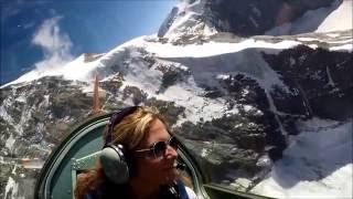 PC-7 Flug über den Alpen ab St. Stephan