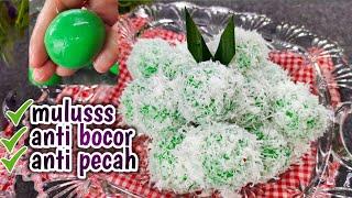 KLEPON ANTI GAGAL: MULUS, KENYAL, NO BOCOR ! | RESEP KUE KLEPON ISI GULA MERAH