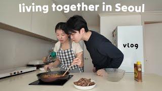 Back in Korea: Everything we eat in a week, home cooking, baking & groceries | Seoul vlog