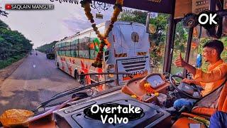 Volvo Vs Ashok Leyland Jaguar Bus Driving ️National Highway 65