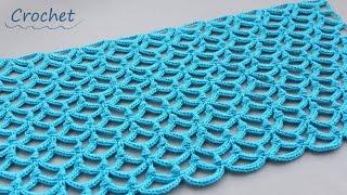 Жемчужный УЗОР КРЮЧКОМ простое ВЯЗАНИЕ для начинающих SUPER EASY Pattern Crochet for beginners