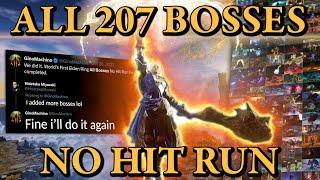 Elden Ring All 207 Bosses (+DLC) No Hit Run (World's First)