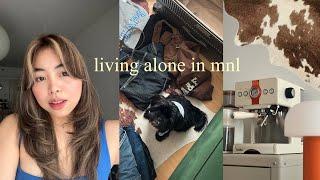 Living alone in Manila • unbox new appliances w/ me, making things work & restarting :)