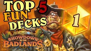 Top 5 FUN DECKS from the Badlands! Ogres, Renos, and Sludges! Oh My! | Hearthstone