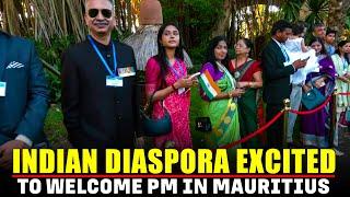 Indian diaspora members gather to welcome PM Modi in Mauritius | PM Modi’s Two day Mauritius visit