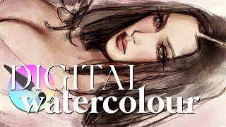 DIGITAL WATERCOLOR in KRITA a simple tutorial