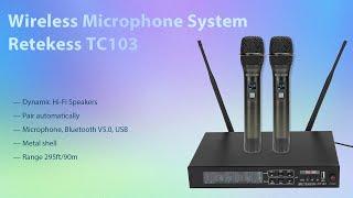 Retekess TC103 Wireless Microphone System for Church and Meeting