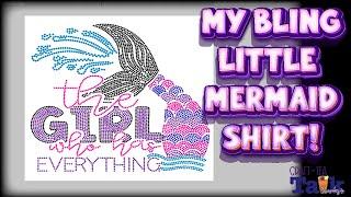 Craft-Tea Talk | MAKING A BLING SHIRT FOR THE LITTLE MERMAID MOVIE WITH HOTFIX  RHINESTONES