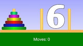 Tower of Hanoi: Six Rings Solution 6.