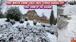 First Winter Storm (2024/2025) Hits Kansas City - 2 to 4 Inches of Snow! 