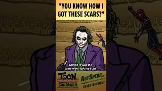 How Joker really got his scars - TOON SANDWICH #funny #dc #marvel #crossover #joker #animation