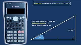 Using TAN to find side length opposite given angle on a right angled triangle.