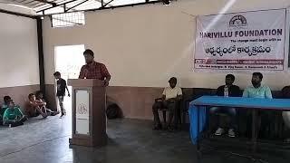 Harish sir gives his opinion on Harivillu Foundation motivation class