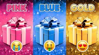 Choose Your Gift...! Pink, Blue or Gold ⭐️ How Lucky Are You?  Quiz Kingdom