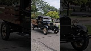 Ford Model AA Stake Bed Pickup Truck Antique Drive By Engine Sound Old Car Festival 2023