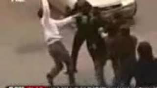 STREET FIGHT 4 VS 1 . Iranian Soccer Player "Abedzade" in Turkey