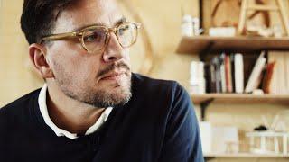 Staffan Holm lets craftsmanship shine at Offecct’s stand.