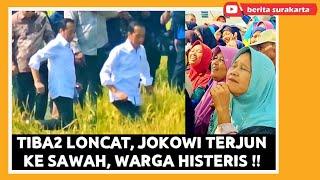 Tiba2 Loncat, JOKOWI Terjun Ke Sawah di Pelosok KARANGANYAR ! Temui Petani Tinjau Program POMPA AIR