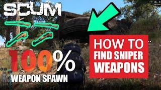 Where to Find Sniper Weapons (Kar98, Mosin, M1, Hunter) FAST & EASY | 100% Spawn Location in SCUM