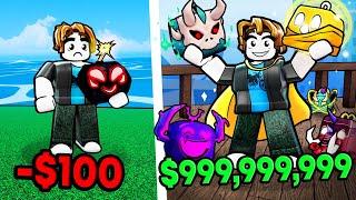 Poor To RICH In 24 Hours! Blox Fruits (Roblox)