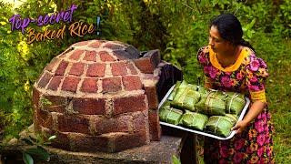 Wood-oven "Baked Rice", wrapped in banana leaf was my top-secret recipe until today!| Traditional Me