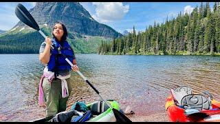 Kayaking at Medicine Lake - Glacier National Park