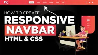 Create a Professional and Fully Responsive Navbar Design for Your Website using HTML & CSS