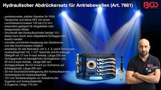 Tutorial: Hydraulischer Abdrückersatz für Antriebswellen (Art. 7681)