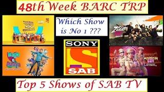 Sony Sab Week 48 TRP - Sony Sab Week 48 Main Trp - Sab TV Shows TRP List