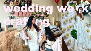I made my wedding reception dress in 3 days // wedding DIYs, wiml, sewing & crafting vlog