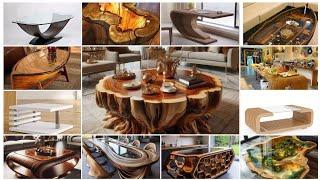 Unique wooden table designs. New style tables.