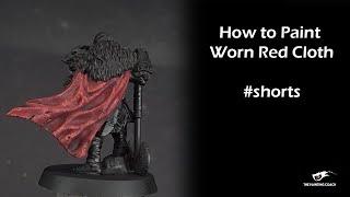 How to Paint Worn Red Cloth #shorts