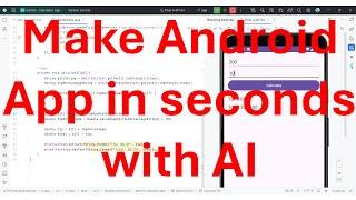 How to develop an Android App within seconds using AI tools, Gemini, integrated in Android studio?