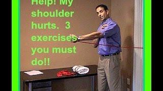 Physical Therapy Video: How to treat shoulder pain.  My top 3 exercises